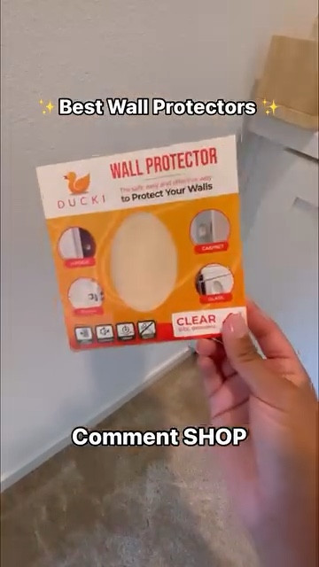Avoid damaging your walls and add these protectors now . 

I have them all over my home and let me tell you we for sure have avoided damages . 

Easy to use simply located the area , peel back part and place on clean surface . 

#LTKHome #LTKSaleAlert #LTKvlog