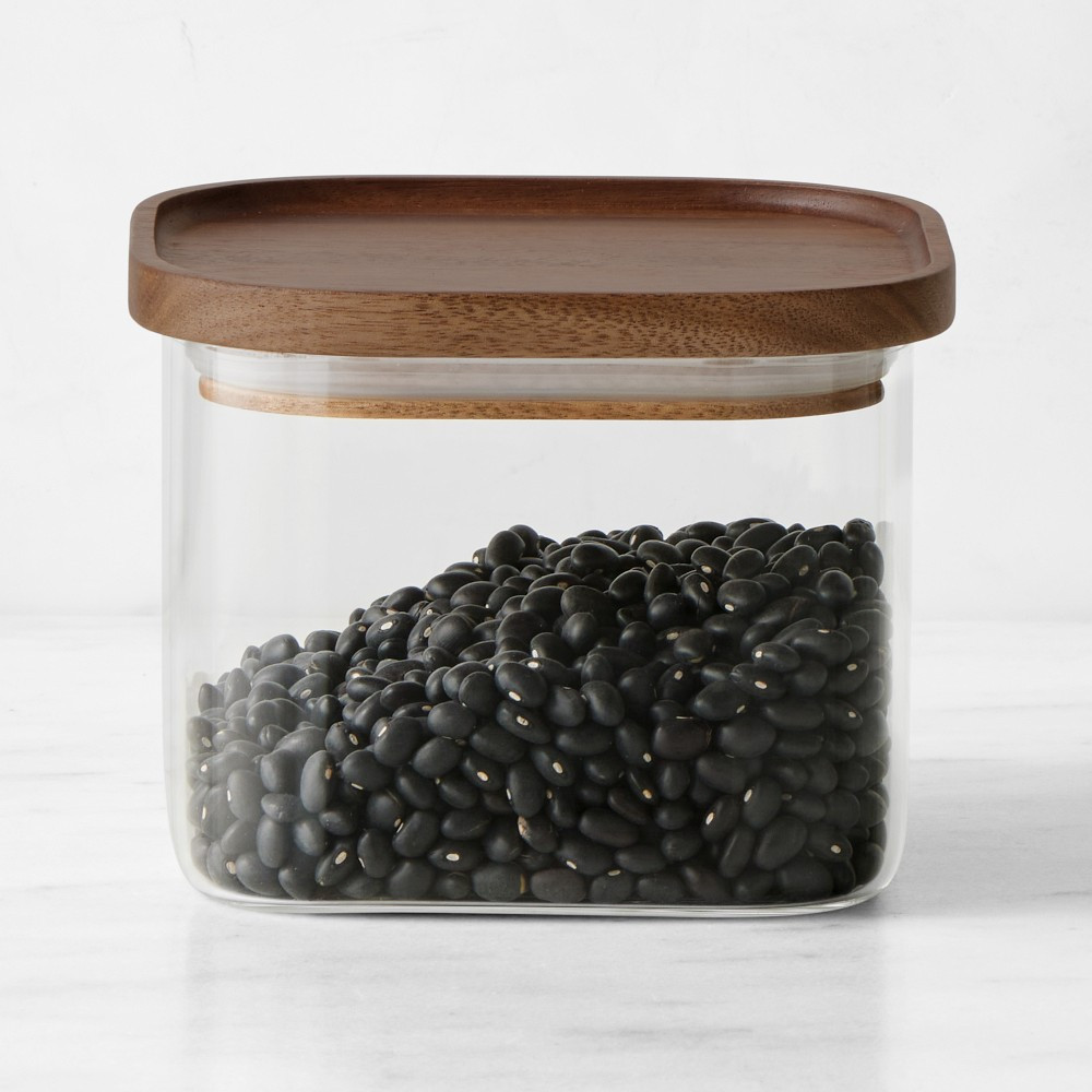 Hold Everything Stackable Glass Square Canisters | Williams-Sonoma