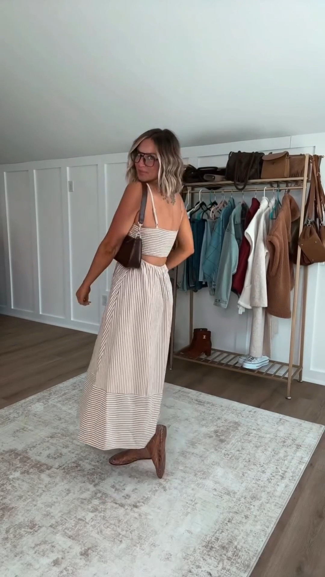 Who says running errands can’t be done in a cute dress? Throw this striped maxi dress on with sneakers or sandals, grab your coffee, and start checking off that to-do list looking put together without sacrificing comfort.The best part? It’s one of those dresses that does it all. Wear it for errands today, church tomorrow, and dress it up for date night later. We love a piece that works as hard as we do. 

I am 5’6 139lbs size small dress, shoes run big so if between size down (also linking a similar pair of jelly flats that run true to size that I also own) 

 #LTKootd #LTKmomlife #LTKSeasonal