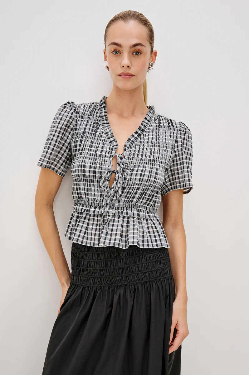 PORTIA TOP - ASH SEERSUCKER | Rails