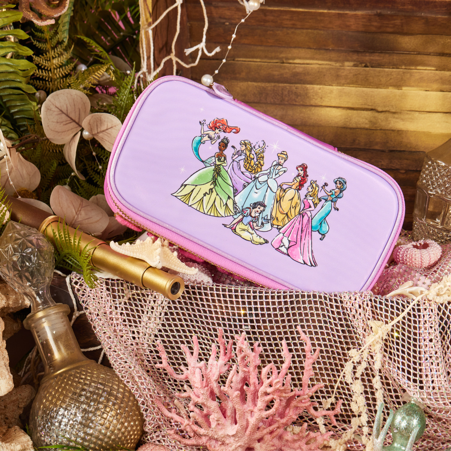 Disney Princess Open Top Mirror Personalized Pouch | Stoney Clover Lane | Stoney Clover Lane