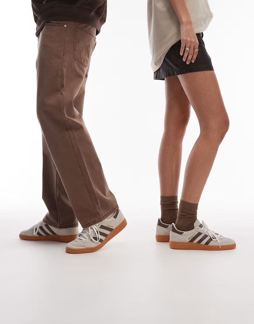 adidas Originals Handball Spezial trainers in cream and brown with gum sole-White | ASOS (Global)