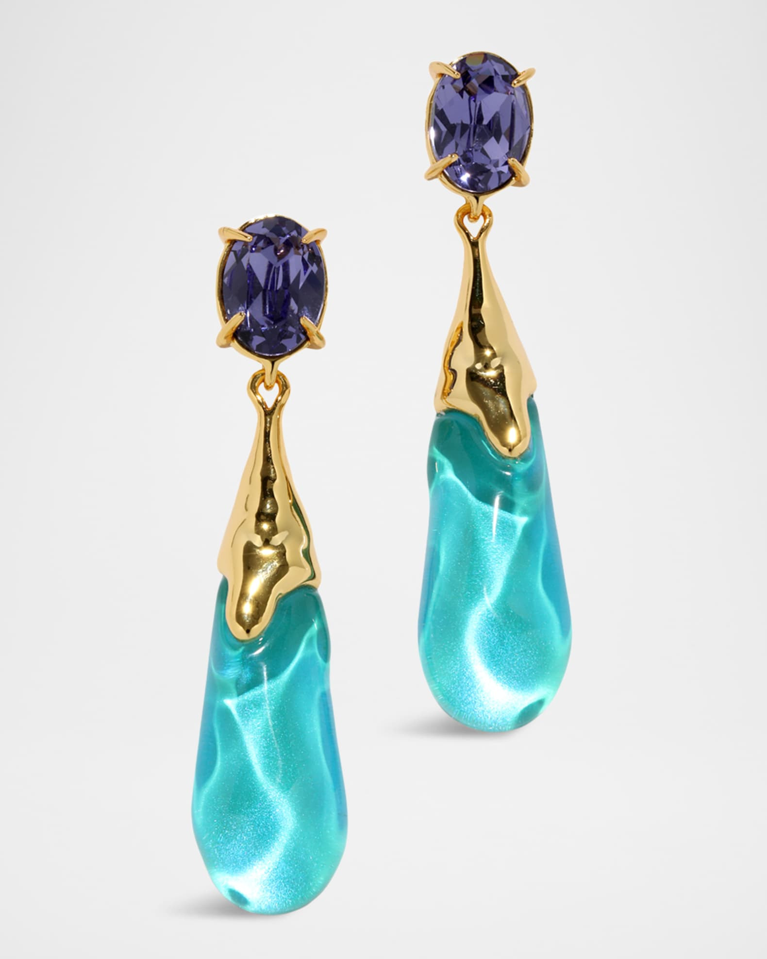 Alexis Bittar Bonbon Crystal Small Teardrop Earrings | Neiman Marcus