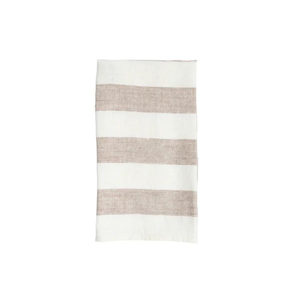 MH Tea Towel - Beige Country Stripe | Monika Hibbs Home