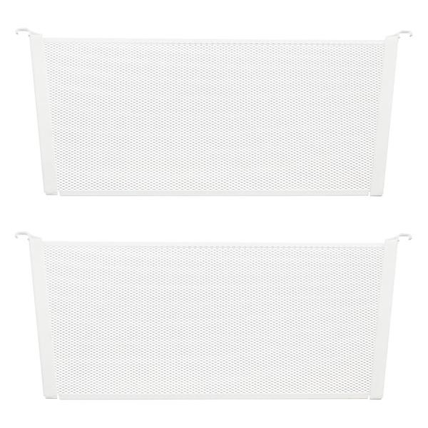 Elfa 17" 2-Runner Mesh Drawer Dividers White Pkg/2 | The Container Store