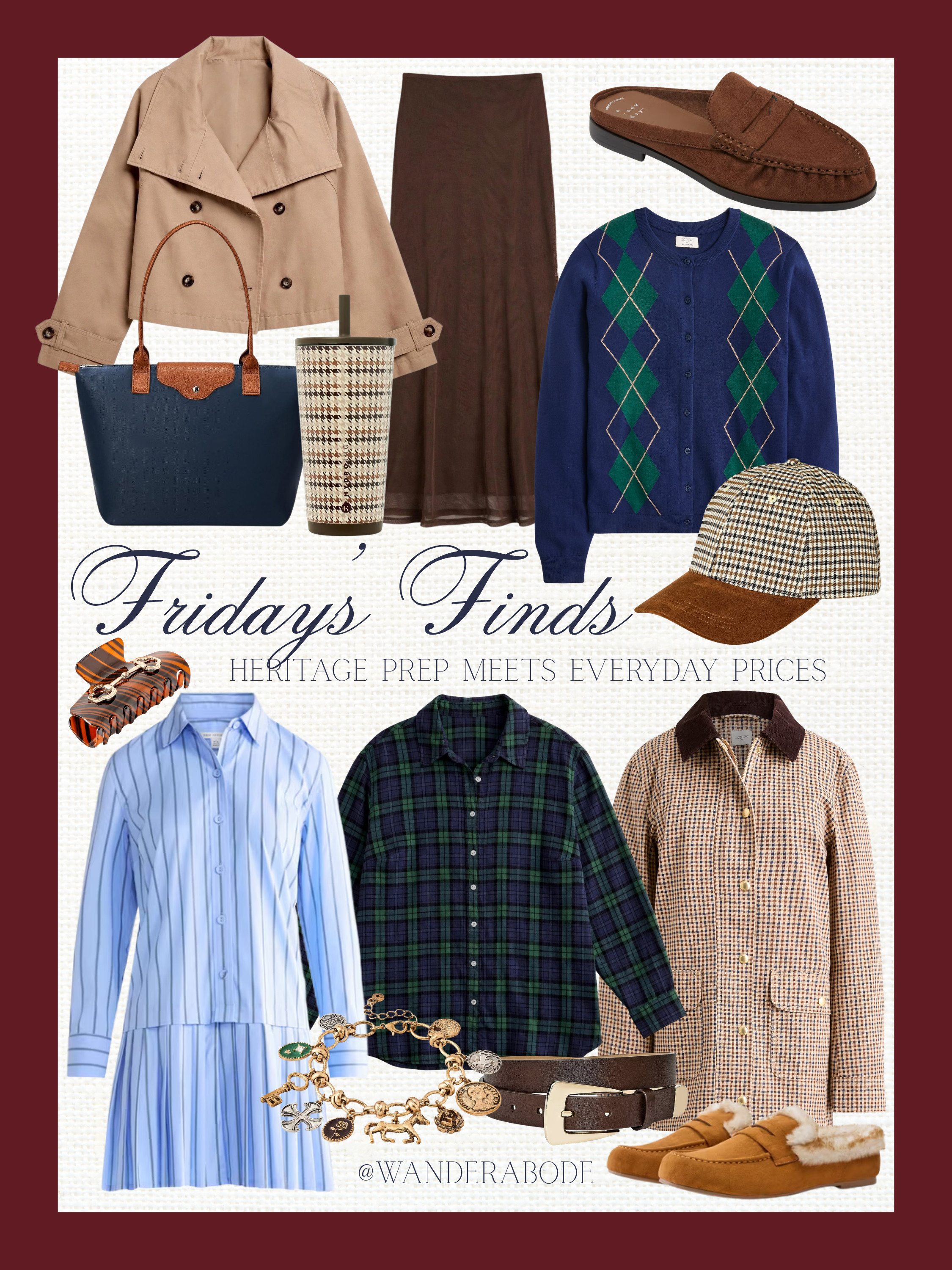 Friday’s Finds 🍂 Heritage prep meets everyday prices. Classic fall pieces with that polished, Ralph Lauren-inspired feel — plaid, argyle, trench coats, loafers, rich brown accessories and timeless layers that make getting dressed feel instantly more elevated.

affordable fall fashion, midsize fall outfits, preppy fall style, heritage style, classic fall wardrobe, Ralph Lauren inspired, fall outfit ideas, plaid outfits, argyle cardigan, trench coat outfit, loafers, fall accessories, women’s fall fashion, everyday fall outfits 

 