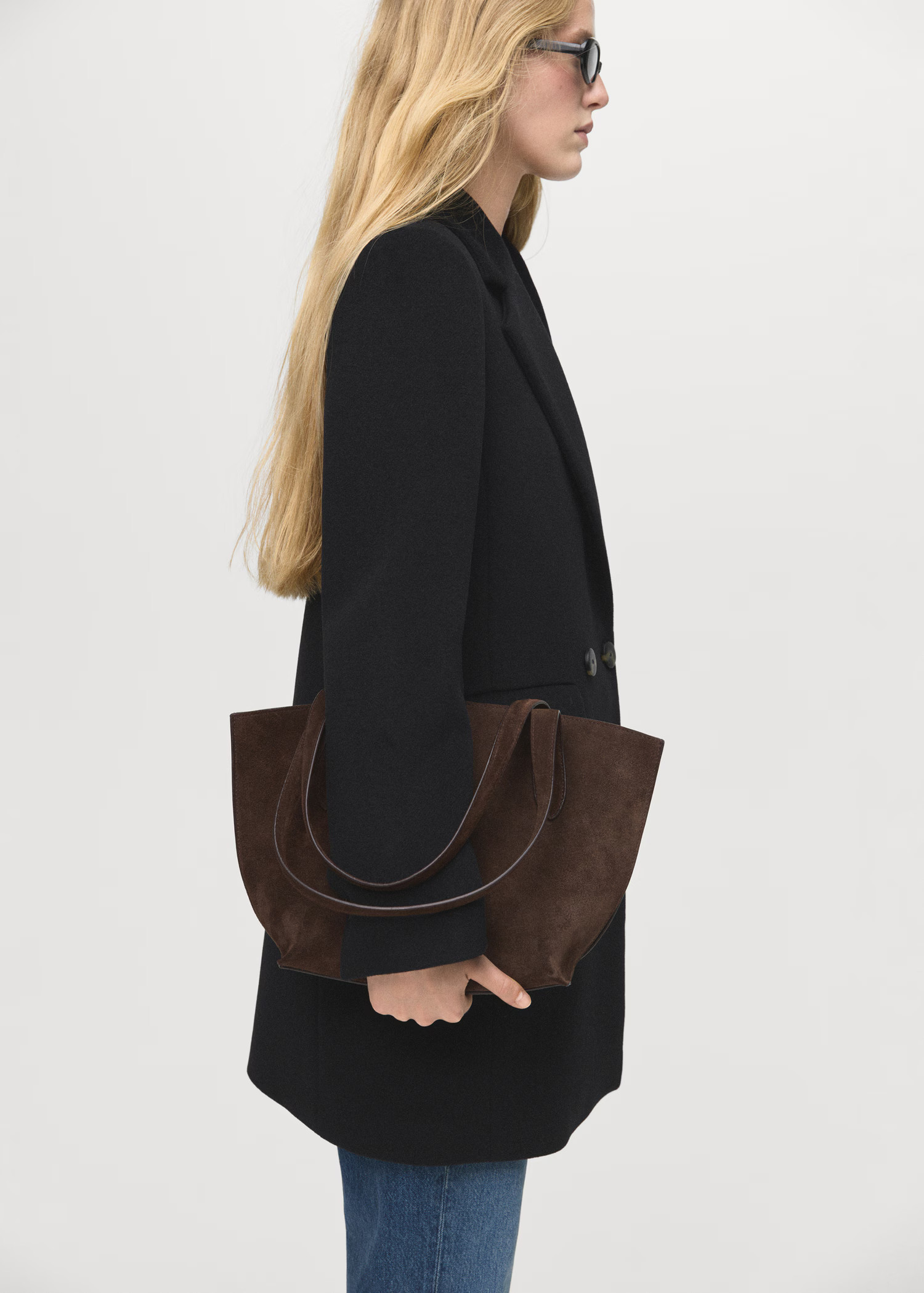 Double-breasted wool coat - Women | MANGO United Kingdom | MANGO (UK)