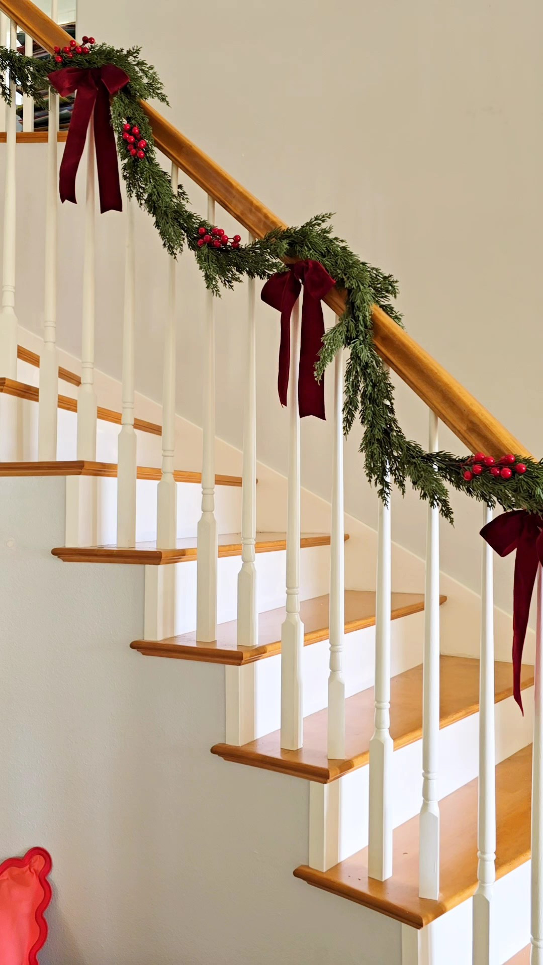Christmas bow hanging hack! 

#LTKSeasonal #LTKHoliday #LTKHome