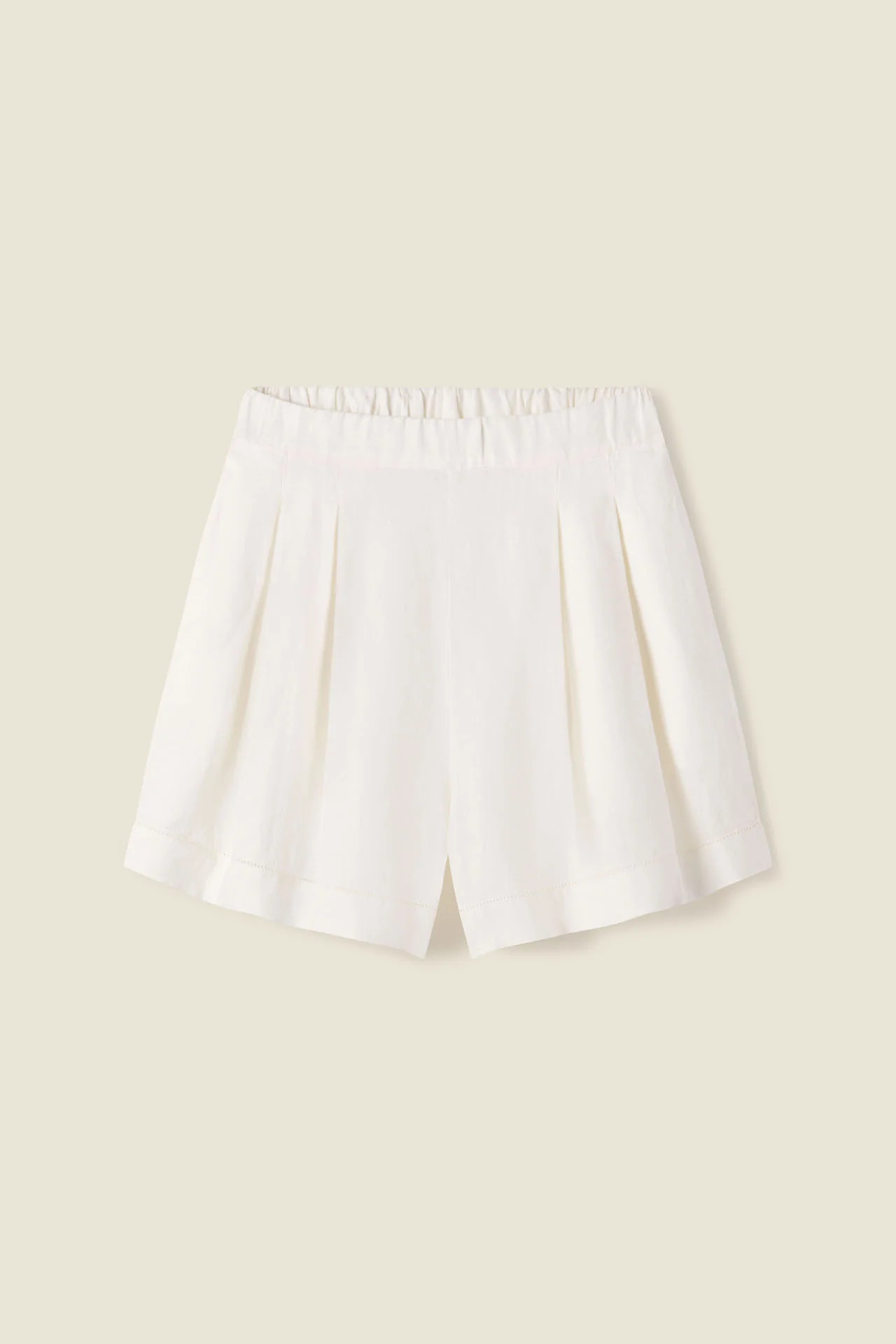 Everett Short Ivory Linen | TROVATA