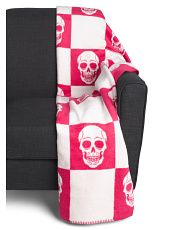 Made In Portugal Checkerboard Skulls Throw | Global Home | Marshalls | Marshalls