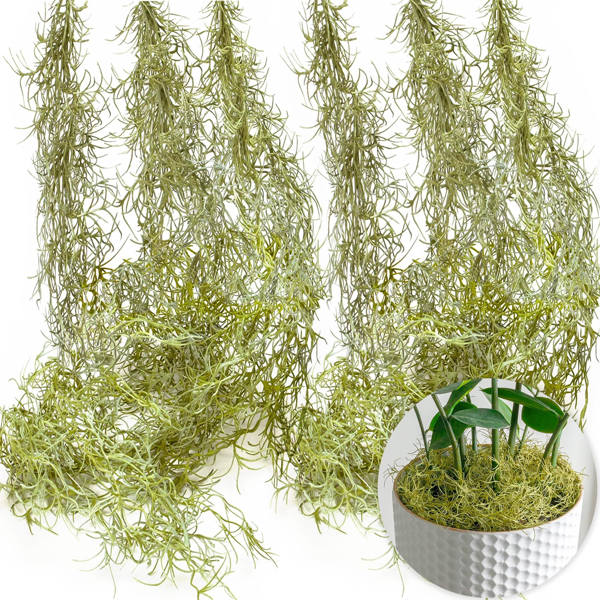 SEEKO Succulents Extra Large Spanish Moss (6pck, 6oz, 33" Long) - Fake Moss for Crafts | Amazon (US)