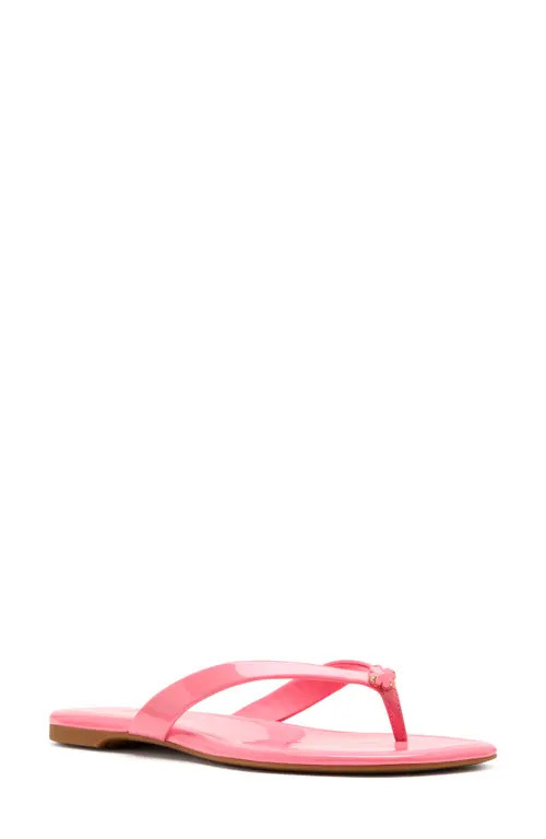 Kate Spade New York spade flower patent leather flip flop in Ruby Citrus at Nordstrom, Size 10 | Nordstrom