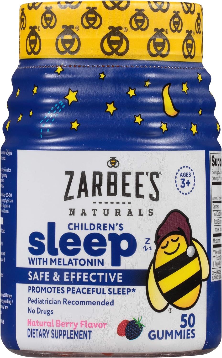 Zarbee's Naturals Children's Sleep with Melatonin Supplement, Natural Berry Flavored, 50 Gummies | Amazon (US)