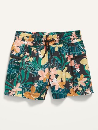 High-Waisted StretchTech Paneled Zip-Pocket Performance Shorts for Girls | Old Navy (US)