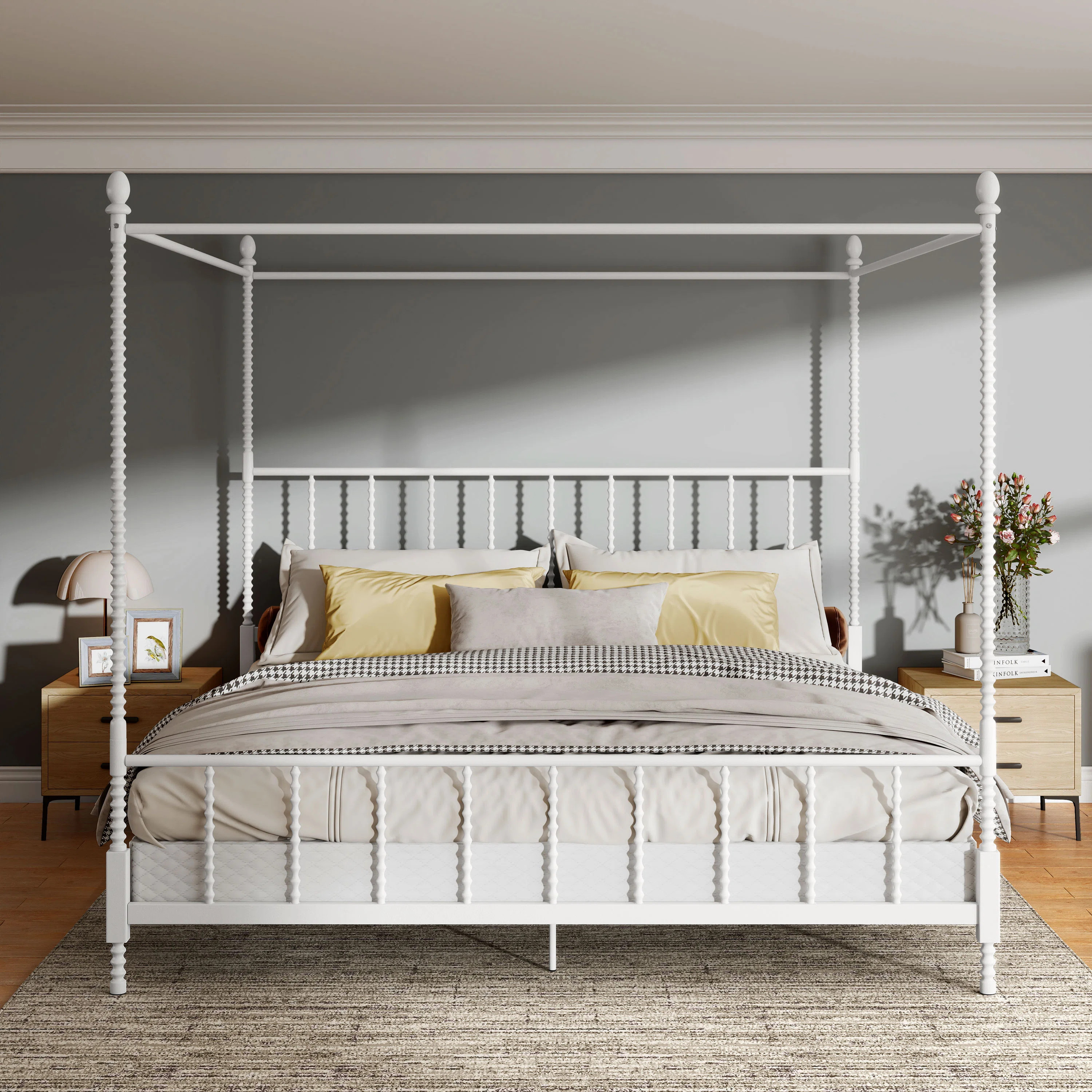 Frankie Low Profile Canopy Bed | Wayfair North America