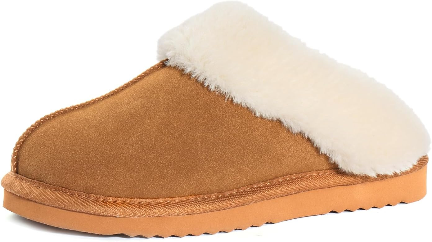 LazyStep Women's Fuzzy Faux Fur Slippers with Comfort Memory Foam, Slip-on Warm Outdoor Indoor Ho... | Amazon (US)