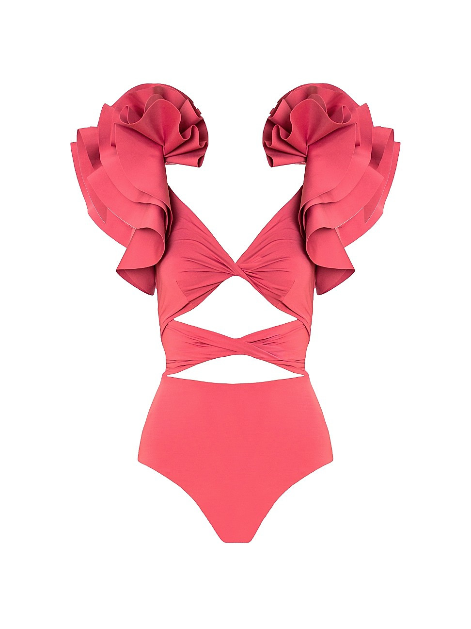 Coral One-Piece Cut-Out Swimsuit | Saks Fifth Avenue