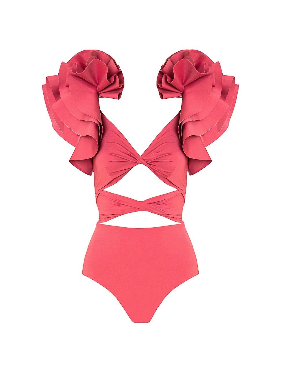 Coral One-Piece Cut-Out Swimsuit | Saks Fifth Avenue