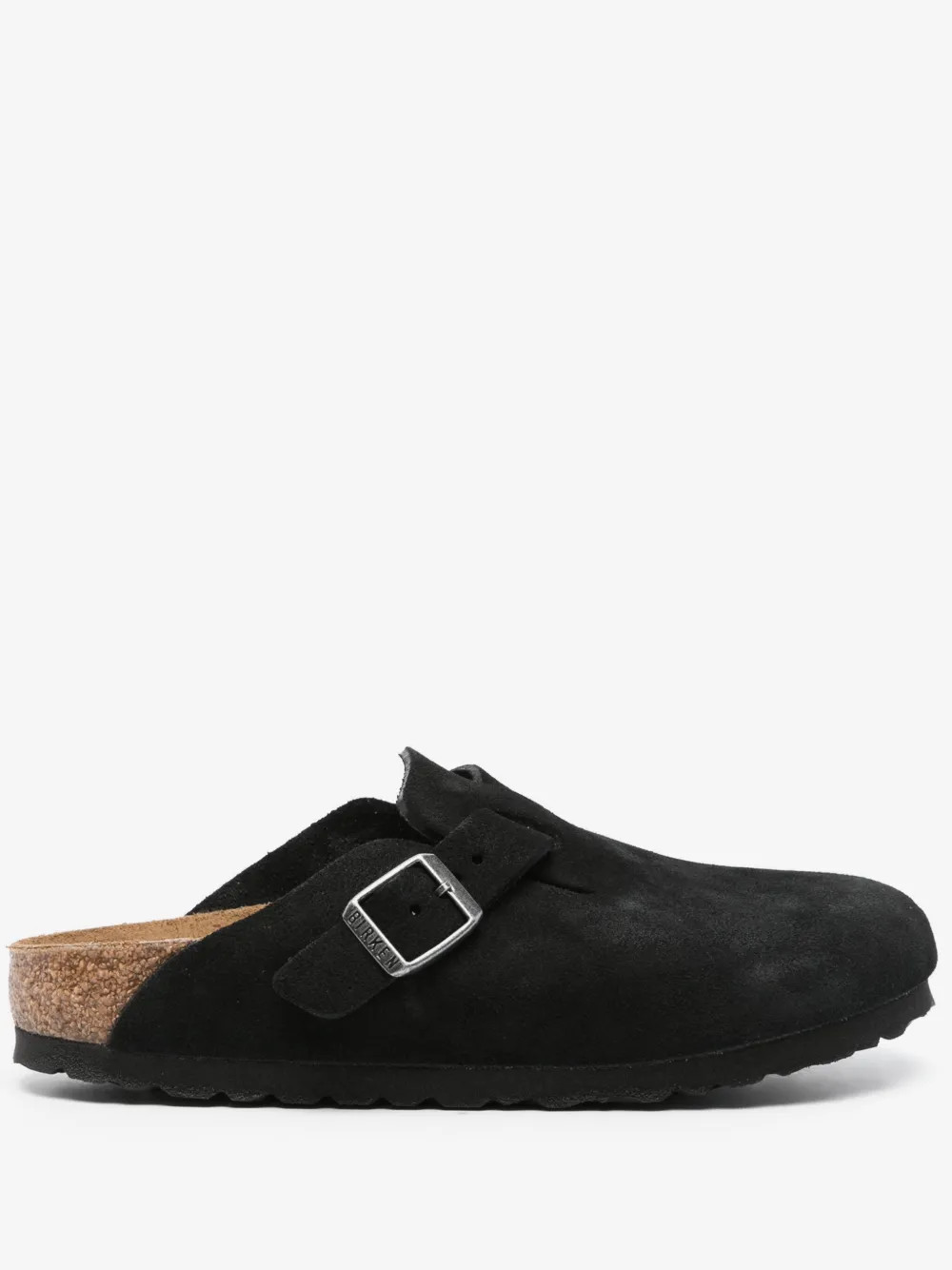 Birkenstock Boston suede mules - Black | Farfetch Global