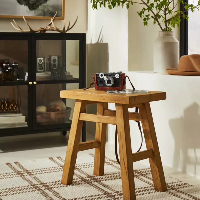 Thatcher Wood Stool Natural - Threshold™ designed with Studio McGee | Target