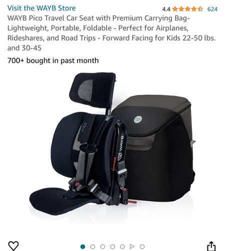 Toddler travel car seat, lightweight and can be brought on as a carryon 

#LTKfamily #LTKkids #LTKbaby