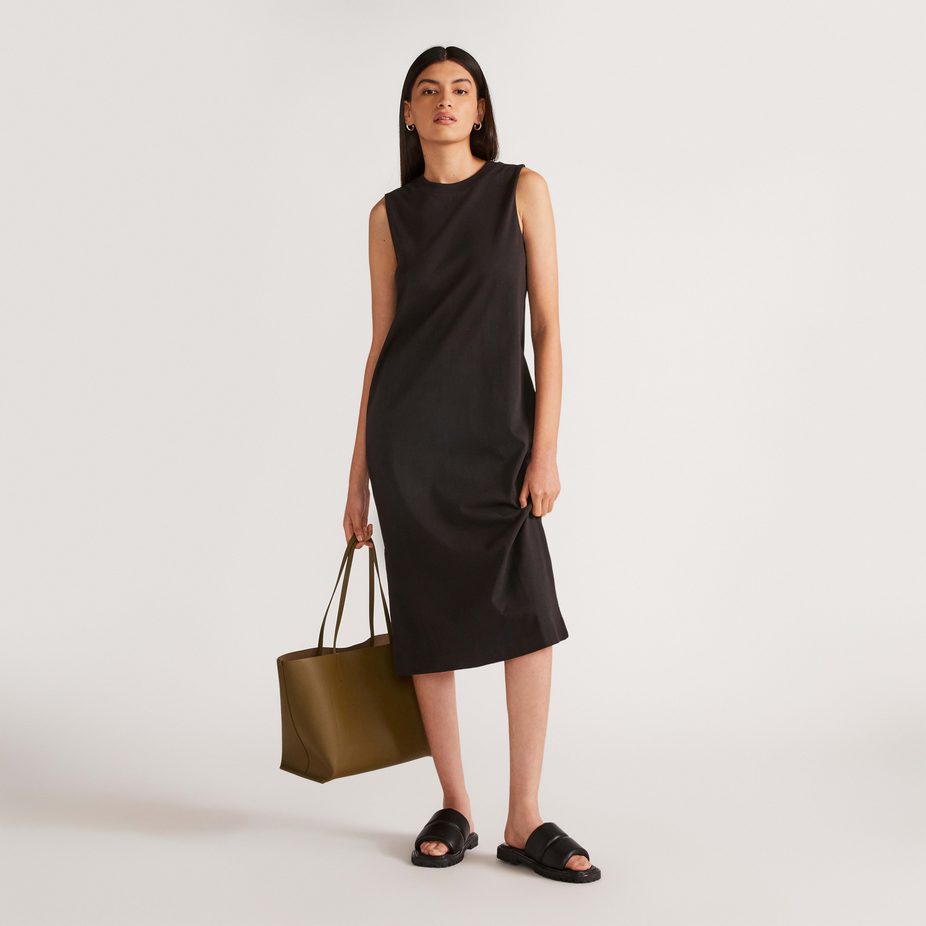 Women's Weekend Tank Dress by Everlane in Black, Size XXS | Everlane