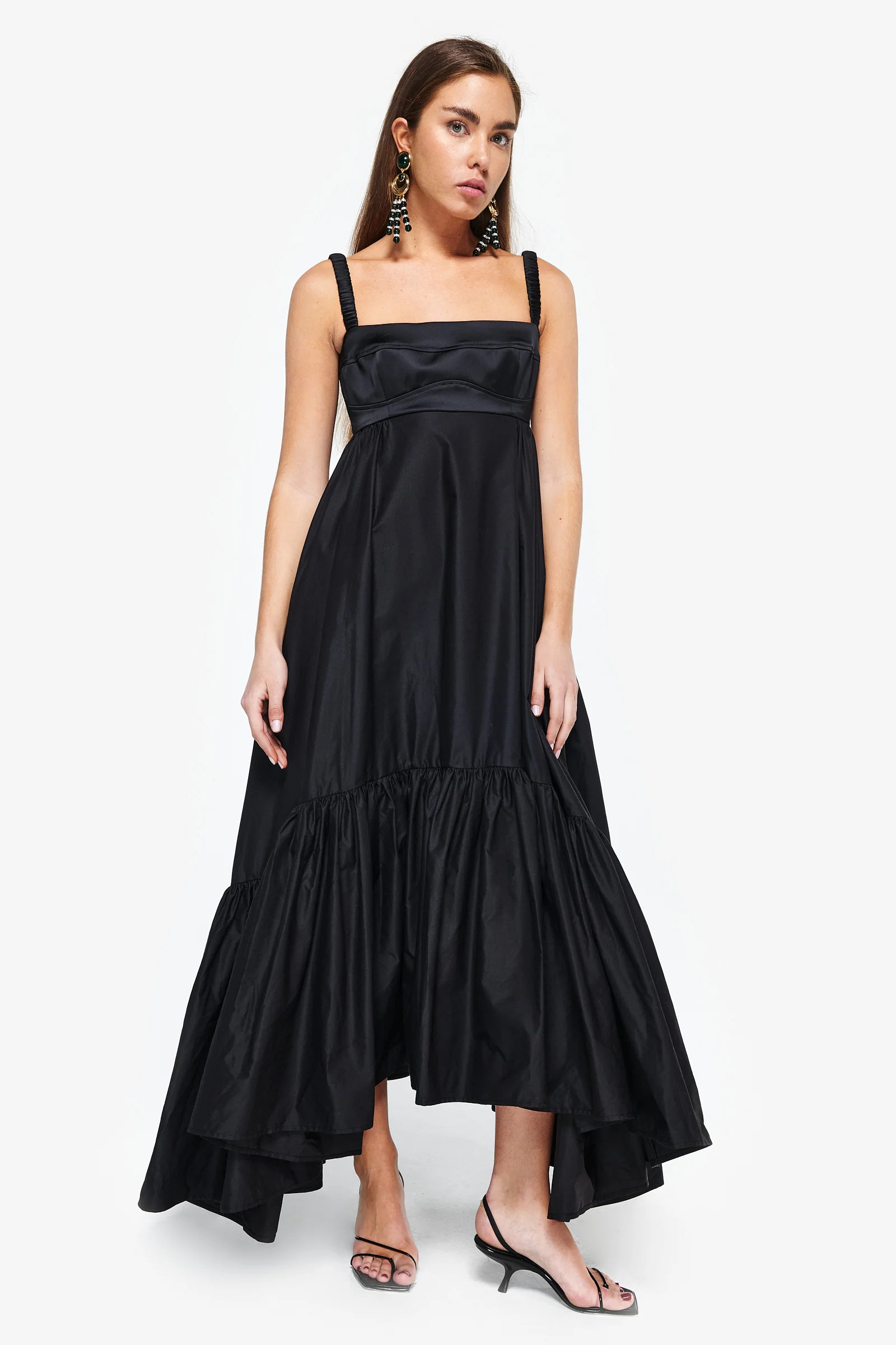 Black Ruffle Dress | COUPER