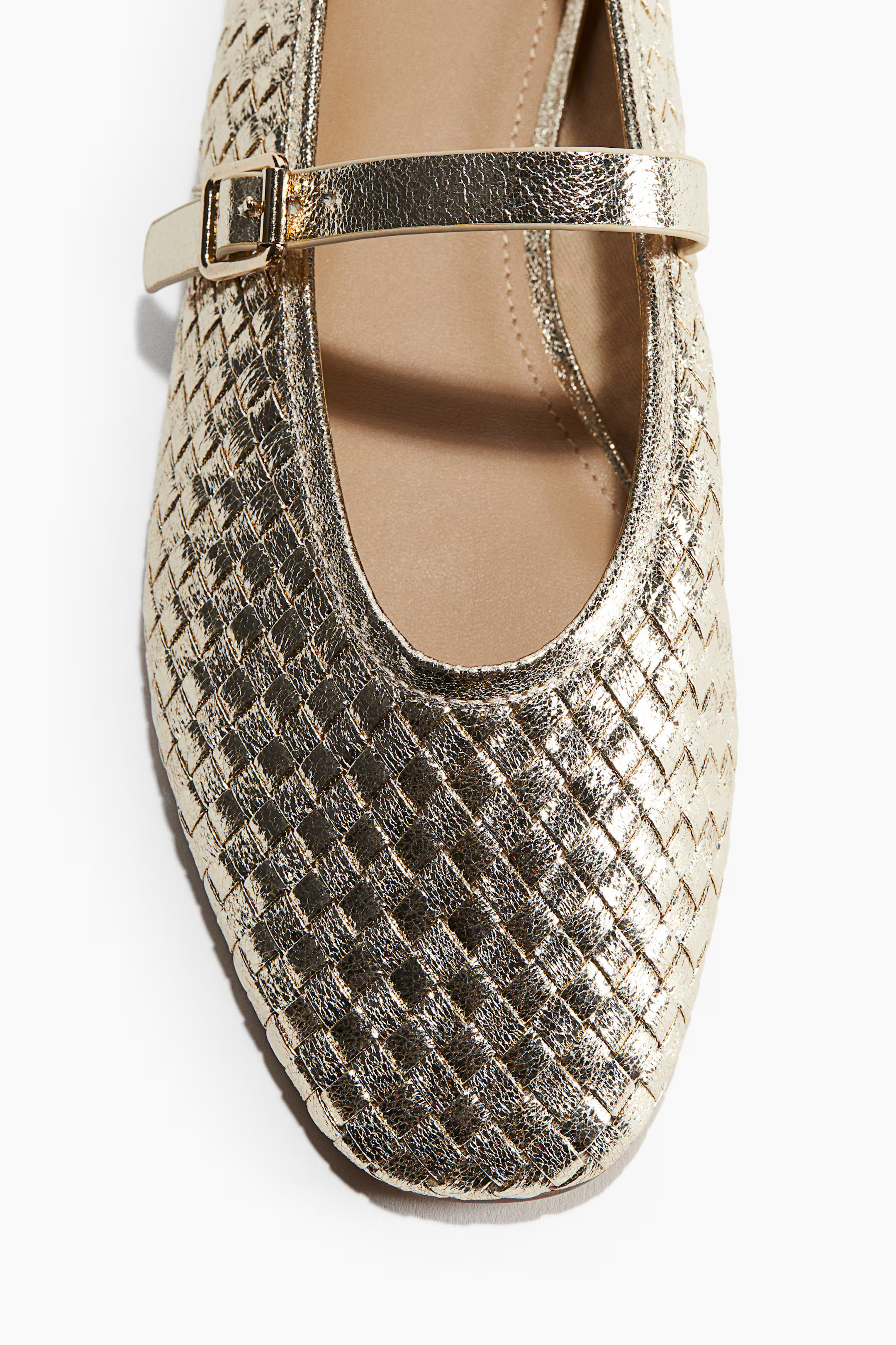 Braided Ballet Flats - Gold-colored - Ladies | H&M US | H&M (US + CA)