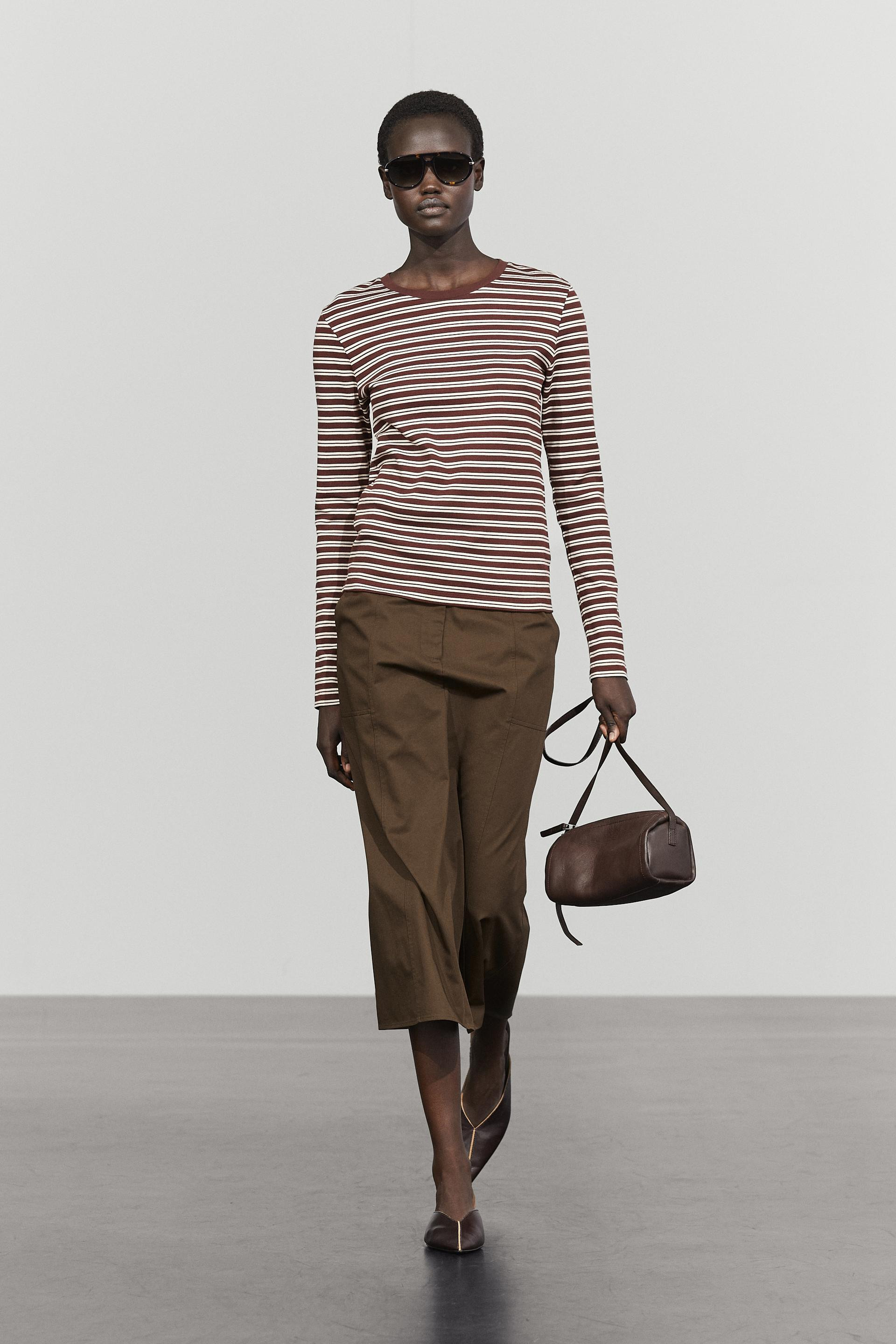 100% cotton striped T-shirt | Zara Canada