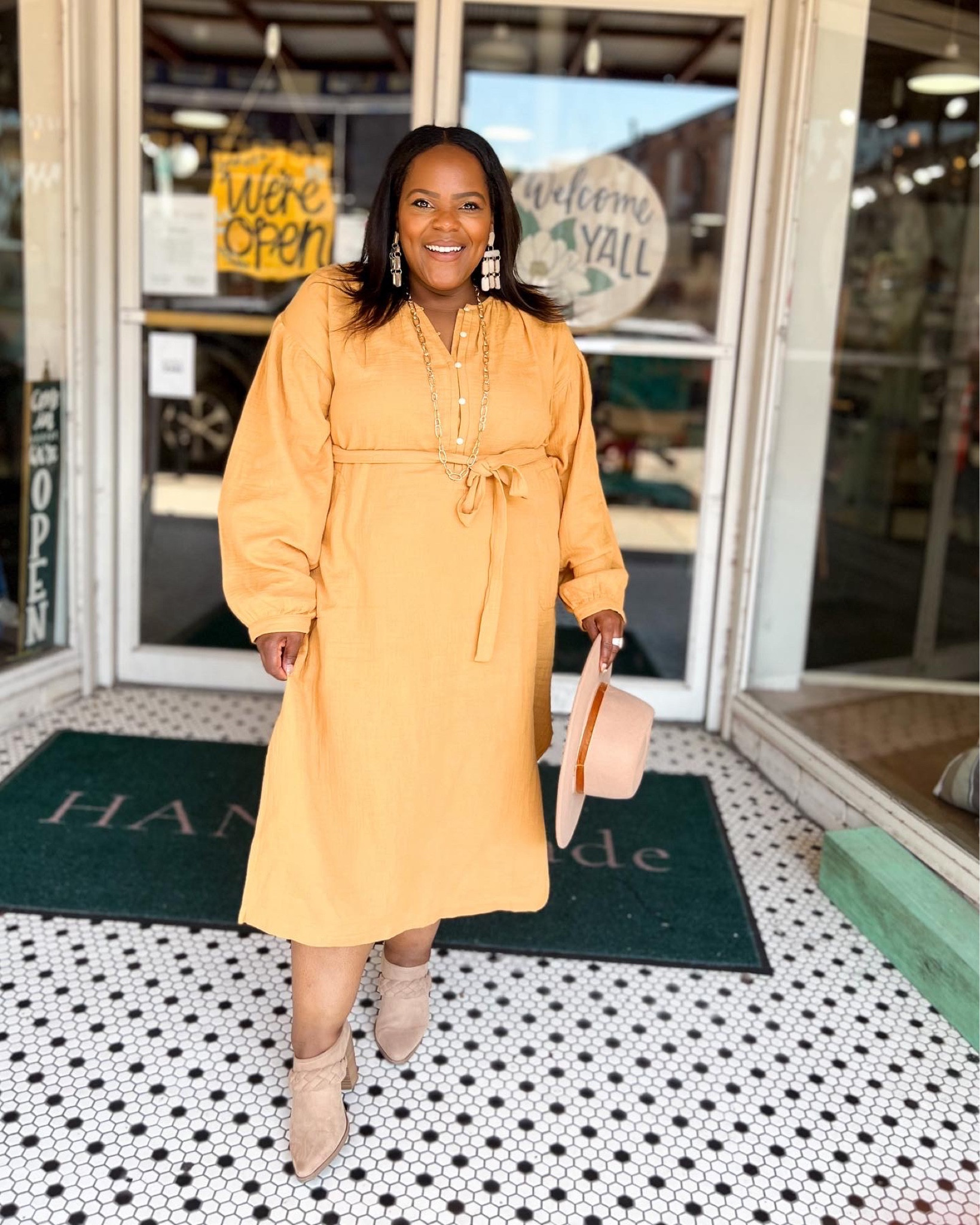 Universal Thread Midi mustard / yellow dress with tie belt. Target Style / Fall Dresses / Midi Dresses 

#LTKunder50 #LTKcurves #LTKSeasonal