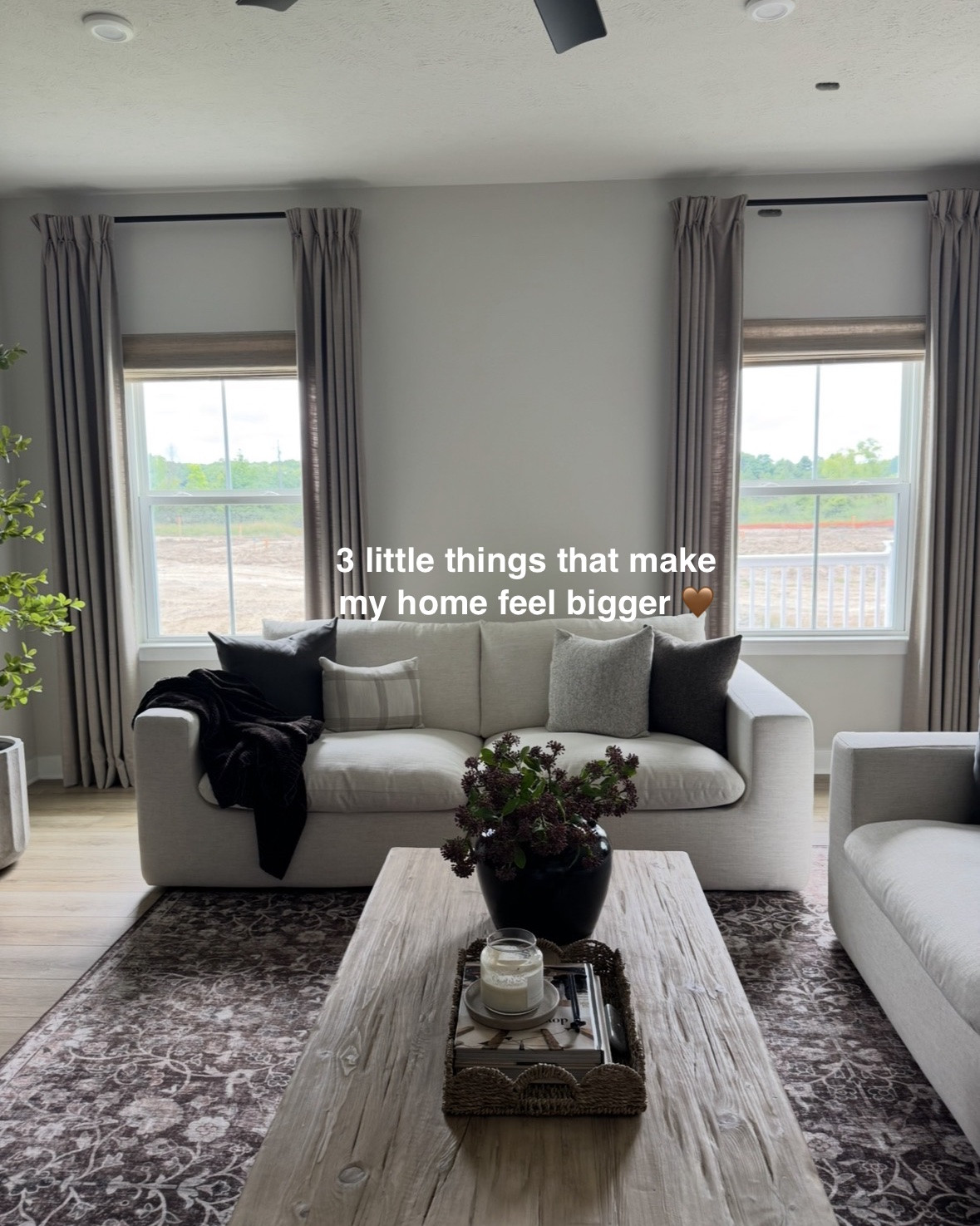 Castlery sofa, washable sofa, Dawson sofa, brown rug, lolol, rugs direct, pillow covers, wood coffee table, round vase, pleated curtains, throw blanket

#LTKdayinmylife #LTKSaleAlert #LTKHome