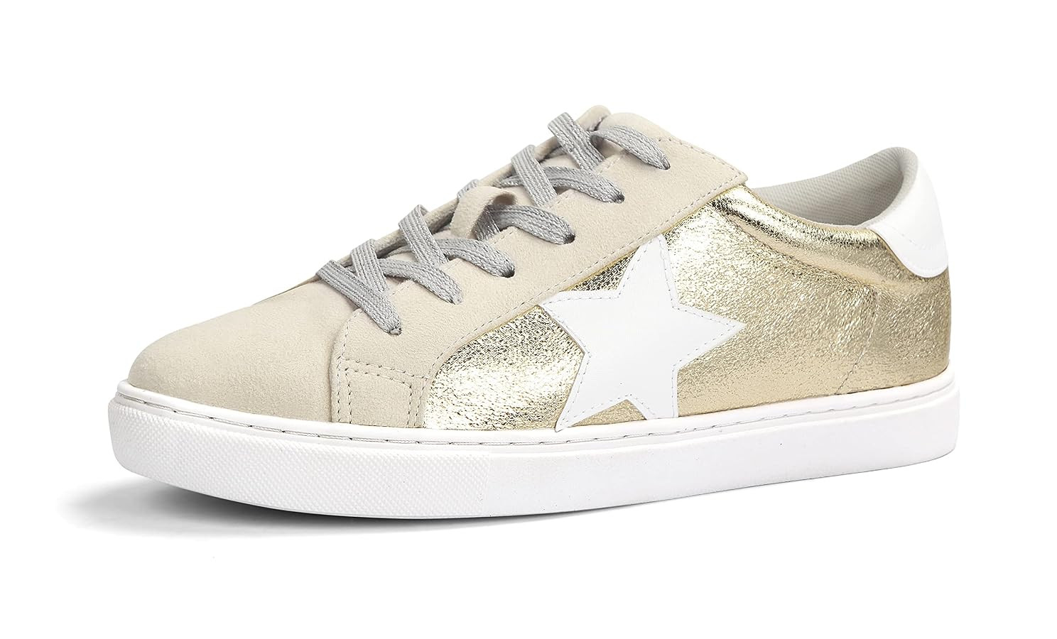 PARTY Women's Fashion Star Sneaker Lace Up Low Top Comfortable Cushioned Walking Shoes | Amazon (US)