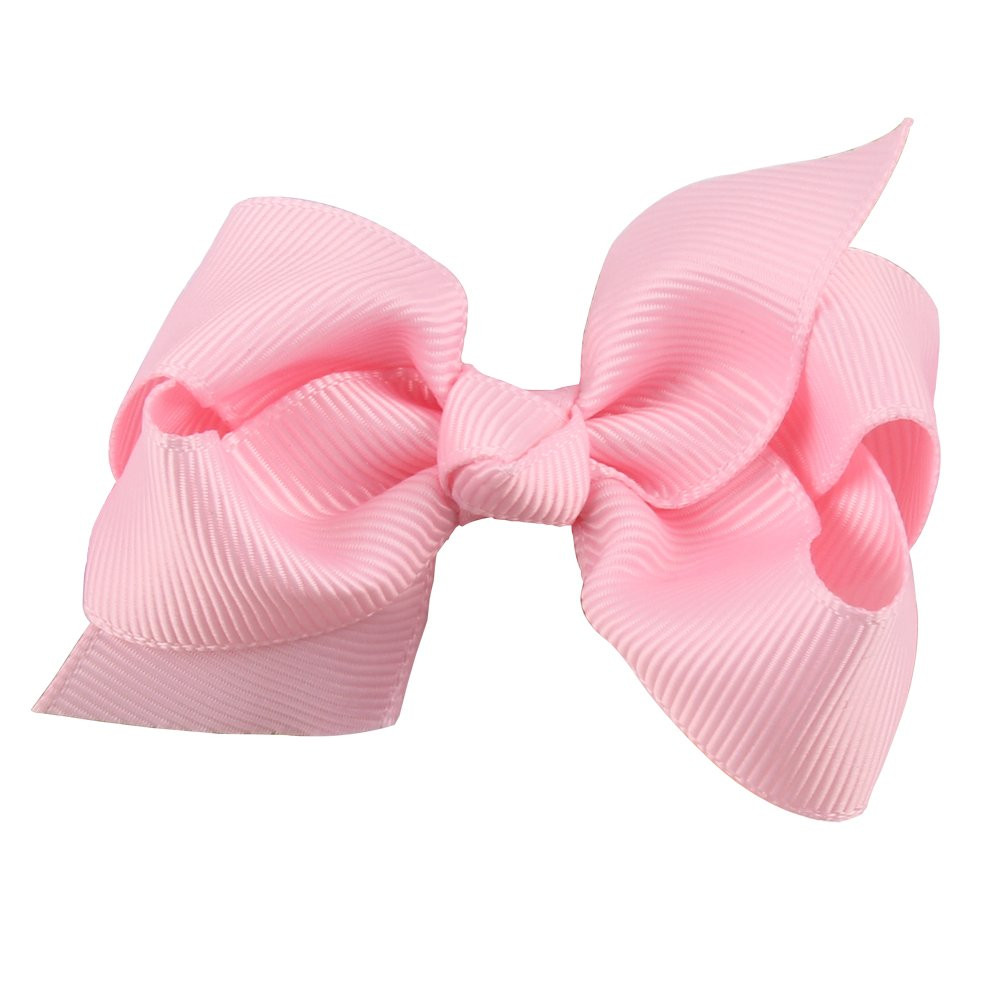 3 Inch Baby Girl Hair Bows Boutique Hair Clip Teens Toddlers Hairpin Headwear - Set of 2 (Pink) | Amazon (US)