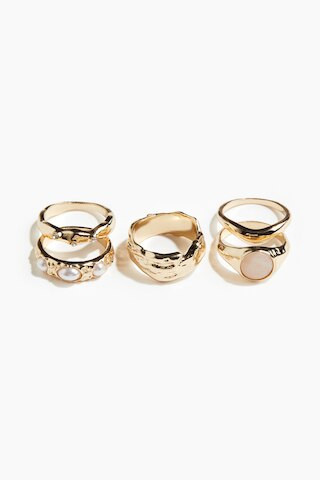 H & M - 5-pack rings - Gold | H&M (UK, MY, IN, SG, PH, TW, HK)