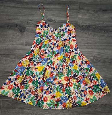 Olivaceous size S Floral Flare Mini Ruffle Sun Dress Straps Sweetheart Open back  | eBay | eBay US