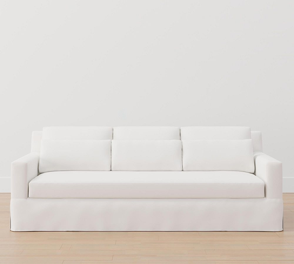 York Square Arm Deep Seat Slipcovered Sofa | Pottery Barn (US)