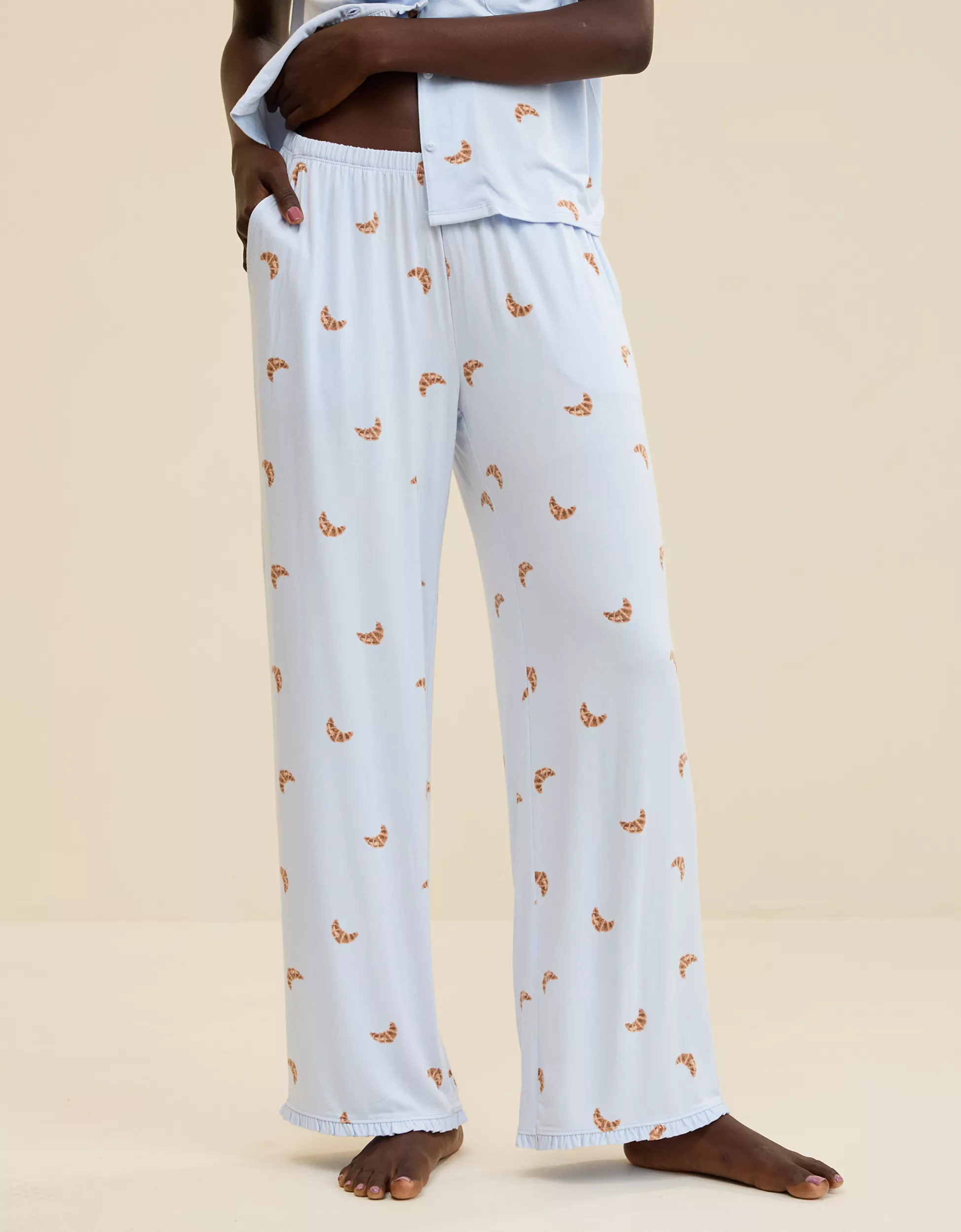Aerie Real Soft® Ruffle Trouser PJ Pant | Aerie