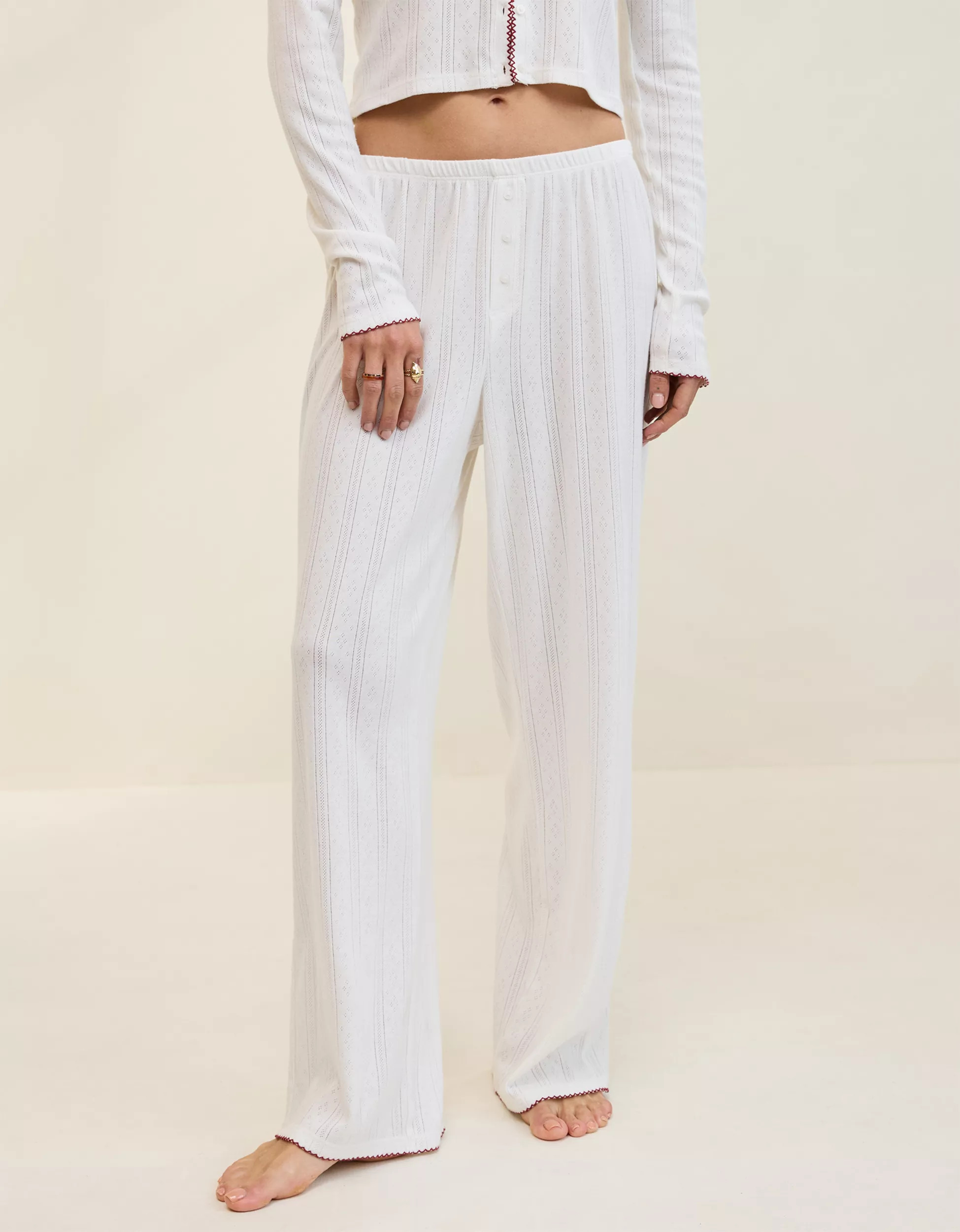 Aerie Off-Duty Pointelle Trouser PJ | Aerie