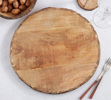 Bark Wood Charger Plate, Set of 4 | Pottery Barn (US)