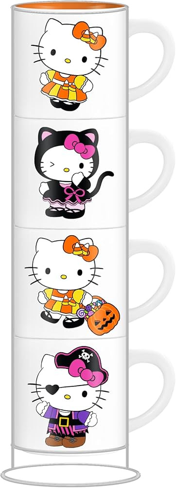 Silver Buffalo Sanrio Hello Kitty Halloween Spooky Costumes Candy Corn, Black Cat, Pirate, Trick ... | Amazon (US)