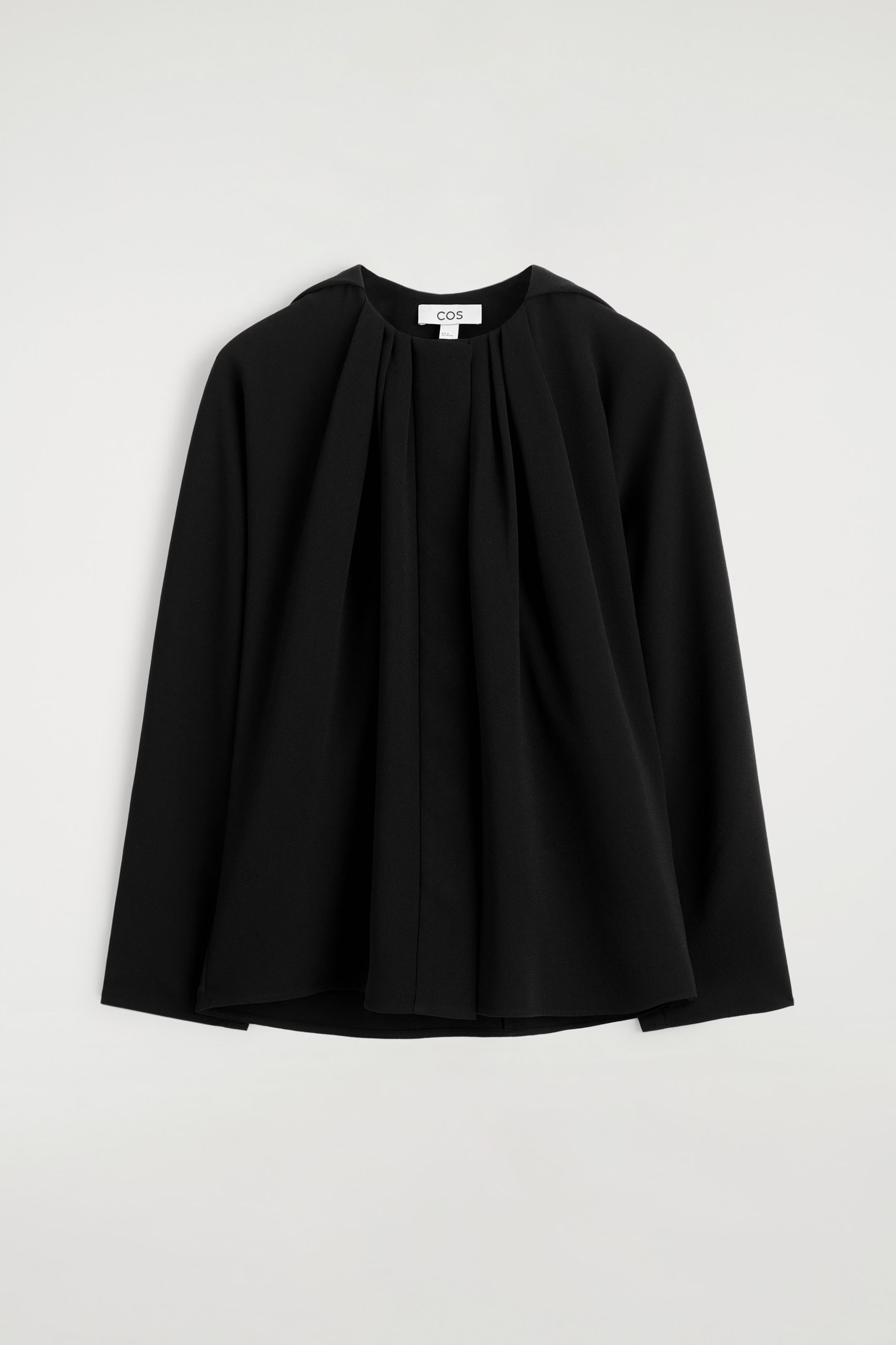 VOLUMINOUS PLEATED BLOUSE - BLACK | COS US | COS (US)