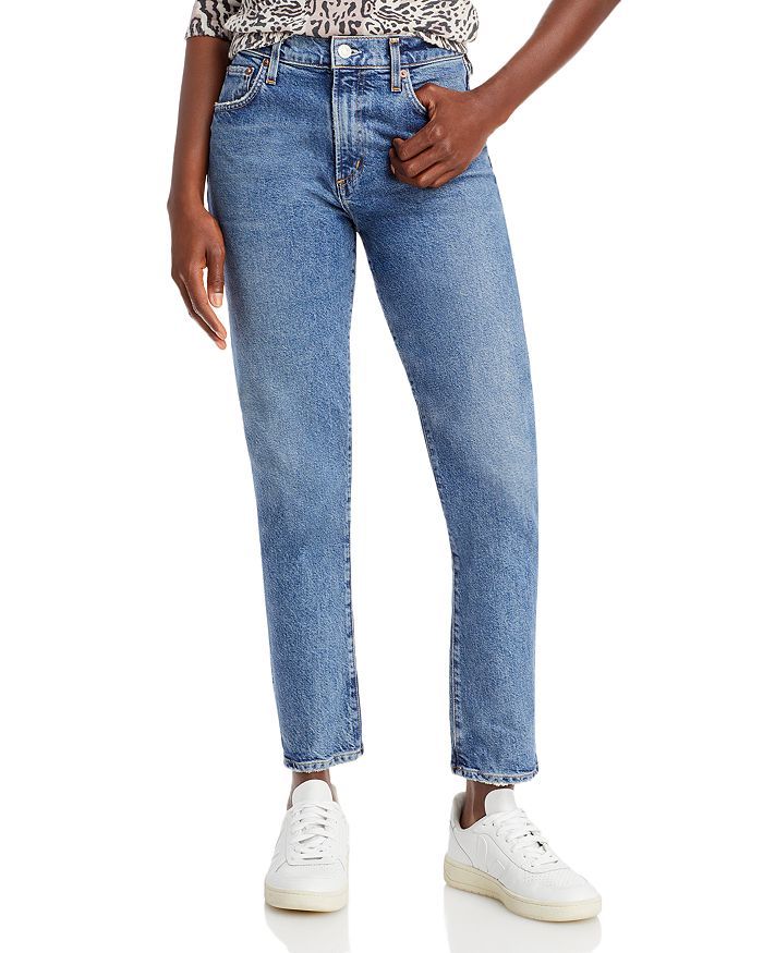 Toni Mid Rise Straight Leg Jeans in Dime | Bloomingdale's (US)