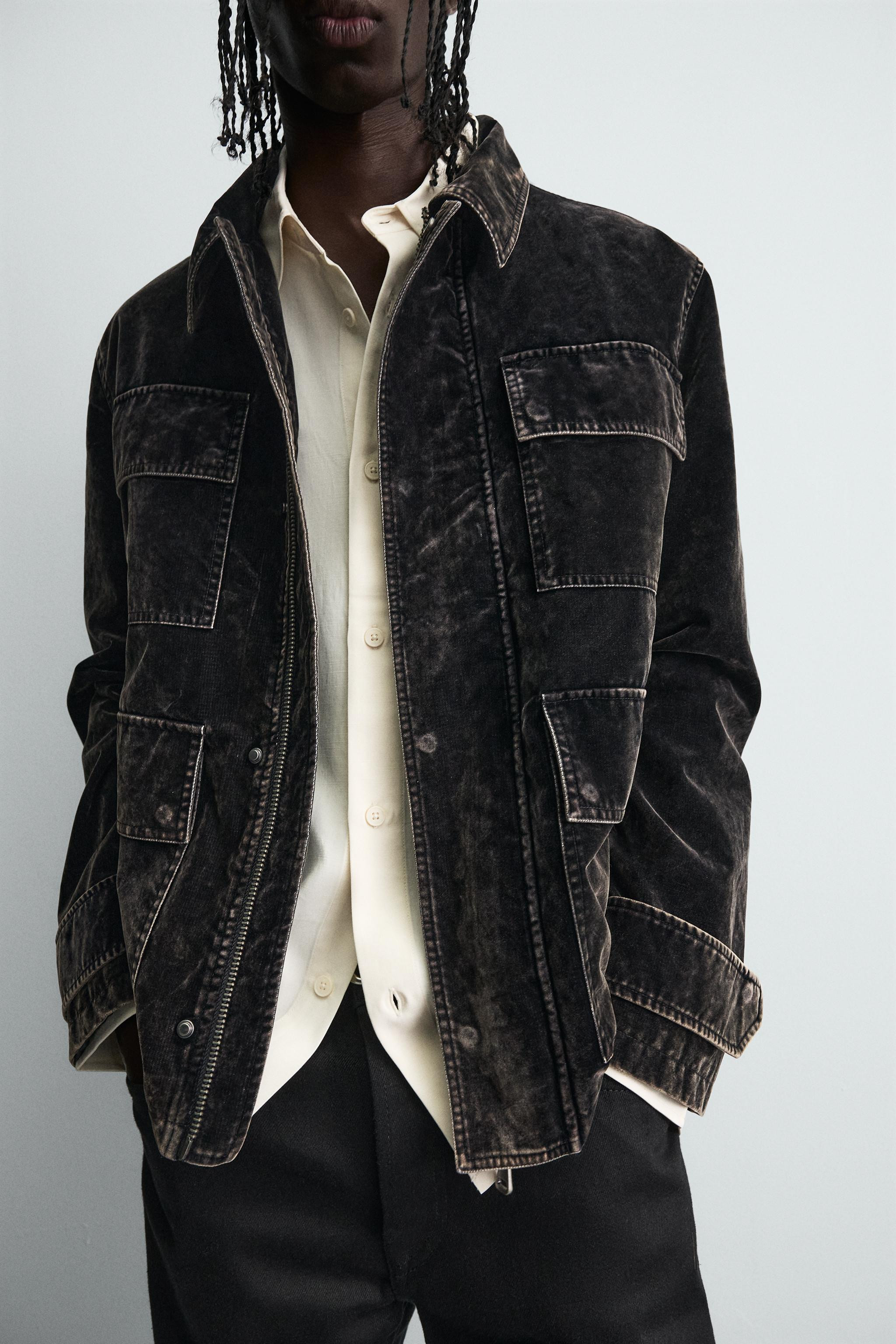 FLOCKED VELVET JACKET | Zara US