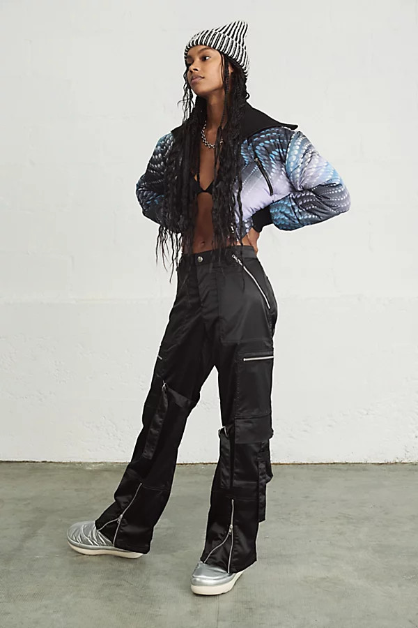 UO Josephine Satin Cargo Pant | Urban Outfitters (US and RoW)