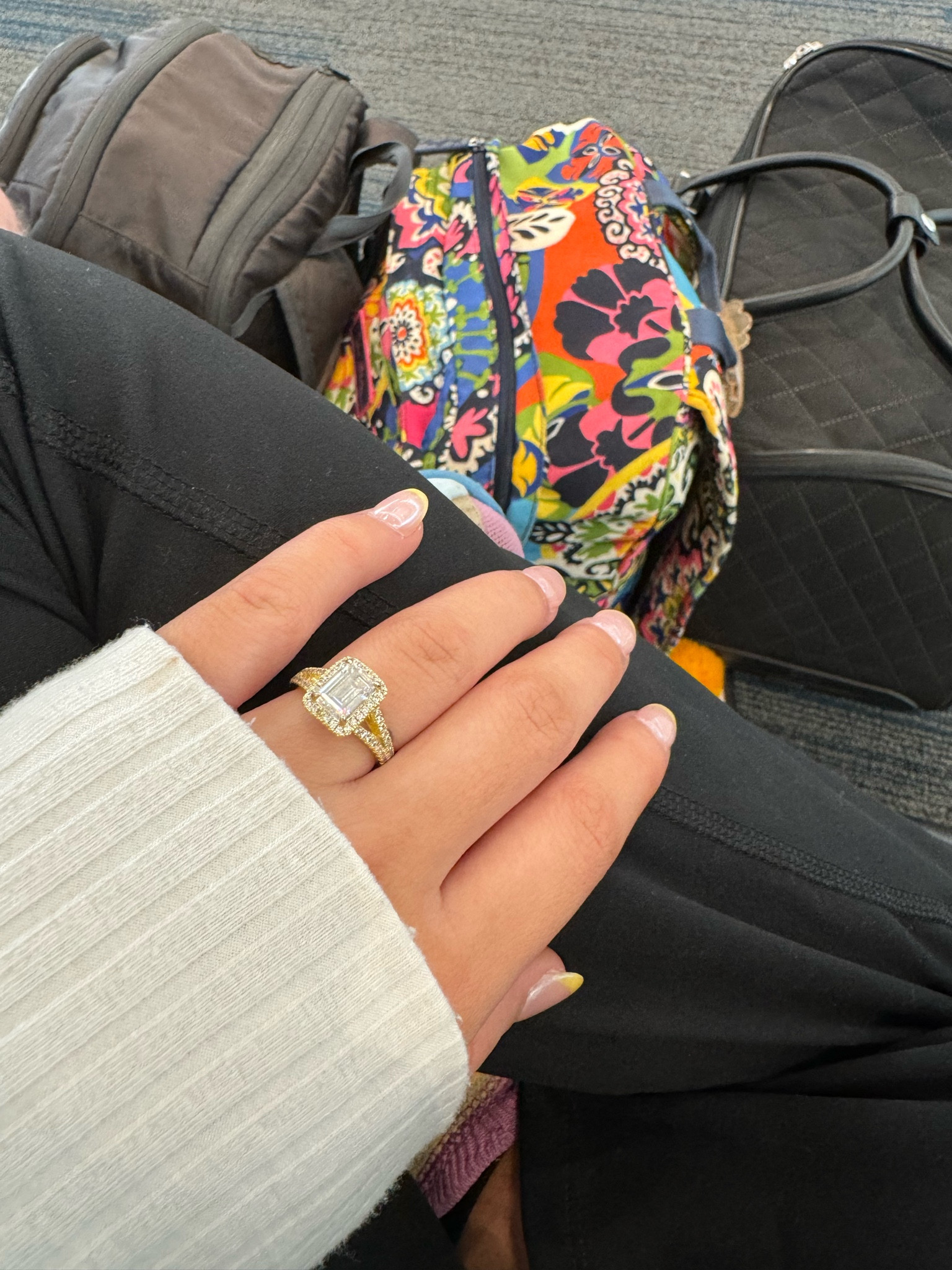 Introducing my handy travel ring! I refuse to take my real ring out of the country so I bought this gem for $16! Does she look fake? Yes. But does she from a distance? Nope! And she doesn’t turn or tarnish! 

#LTKstyletip #LTKbeauty #LTKtravel