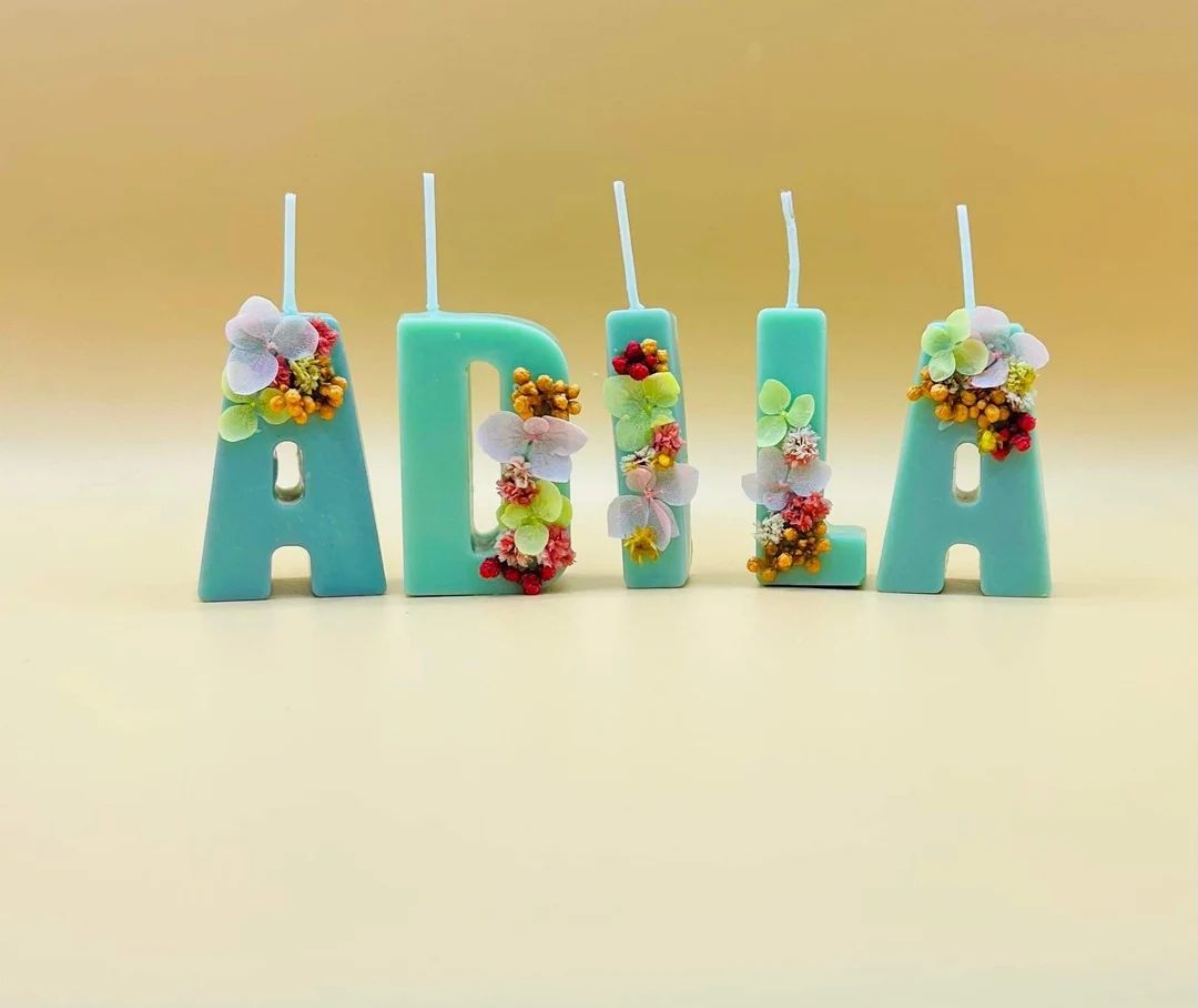 Customized Letters Candles. Cake Toppers.happy Birthday Letter - Etsy | Etsy (US)
