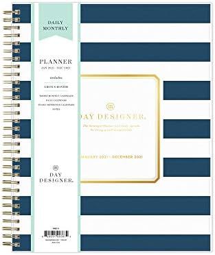 Day Designer for Blue Sky 2021 Daily & Monthly Planner, Frosted Flexible Cover, Twin-Wire Binding... | Amazon (US)
