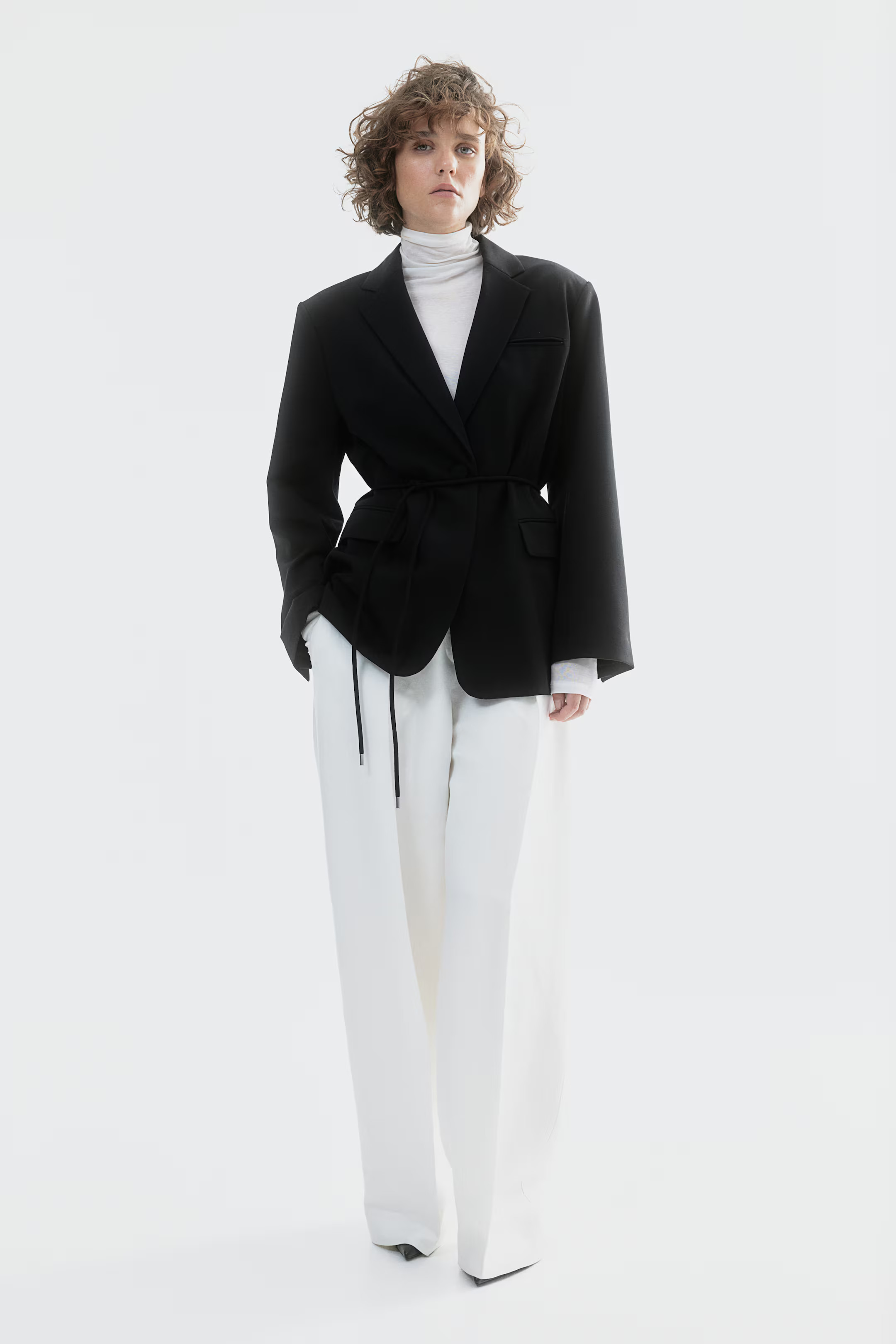 Tie-belt Jacket - Black - Ladies | H&M US | H&M (US + CA)