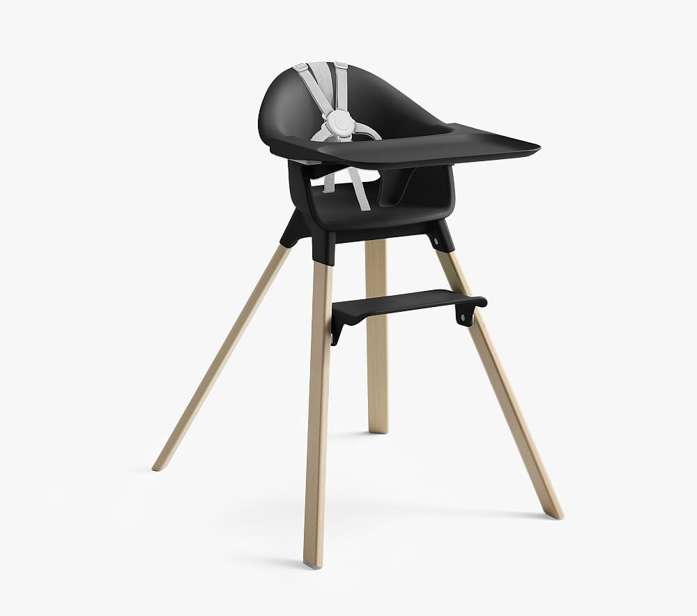 Stokke Clikk Highchair, Black Natural | Pottery Barn Kids