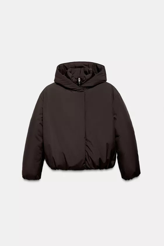 WATER-REPELLENT WINDPROOF PUFFER ANORAK WITH HOODIE | Zara UK